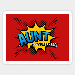 Aunt & Superhero - Comic Book Style Auntie Gift Magnet